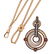 VICTORIAN GEM SET YELLOW GOLD PENDANT BROOCH & CHAIN