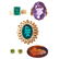 GEM SET YELLOW GOLD RINGS OR EARRINGS