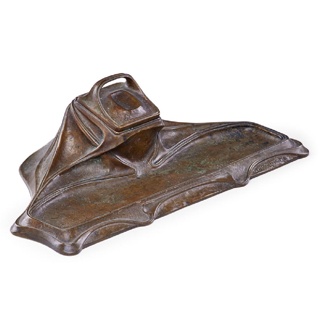 GUSTAV GURSCHNER Art Nouveau inkwell (1 of 4)