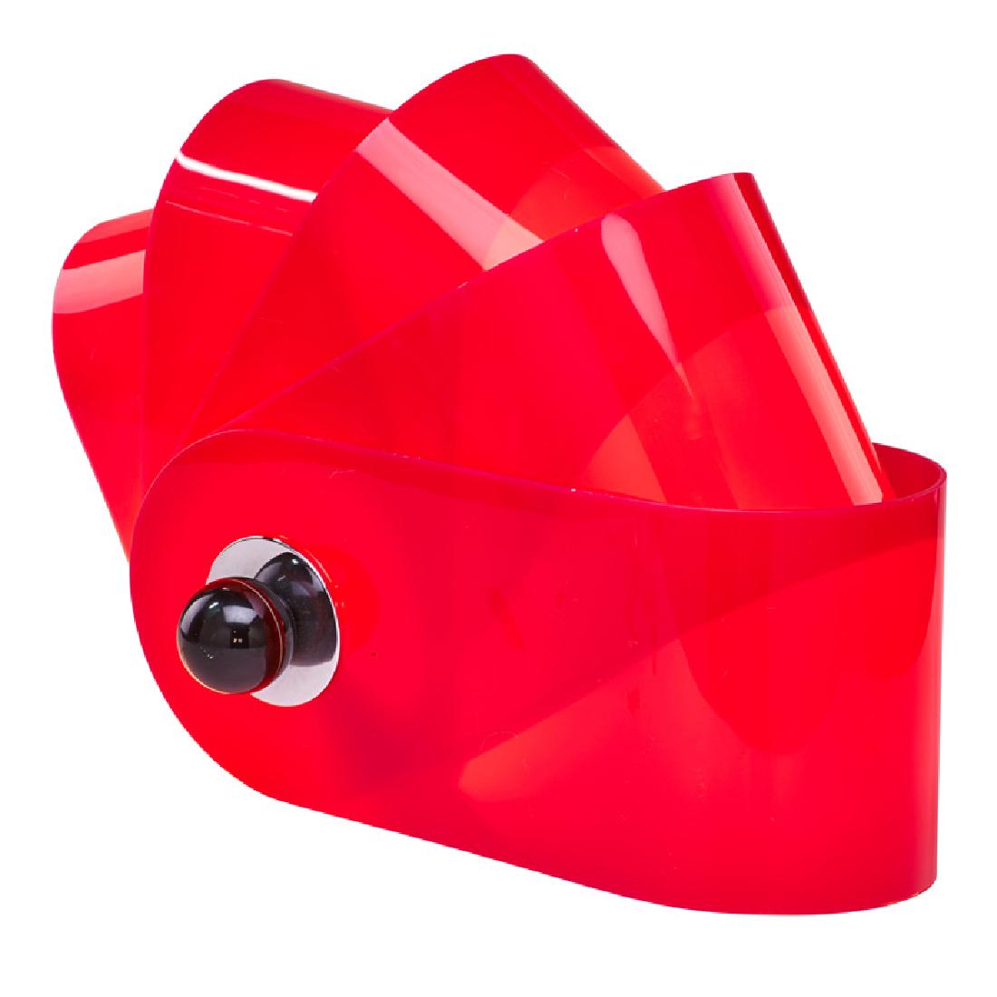 SUPERSTUDIO Adjustable Gherpe lamp: SUPERSTUDIO POLTRONOVA Adjustable Gherpe table lamp, Italy, 1960s Acrylic, chromed steel, single socket Unmarked 15" x 22" x 12"