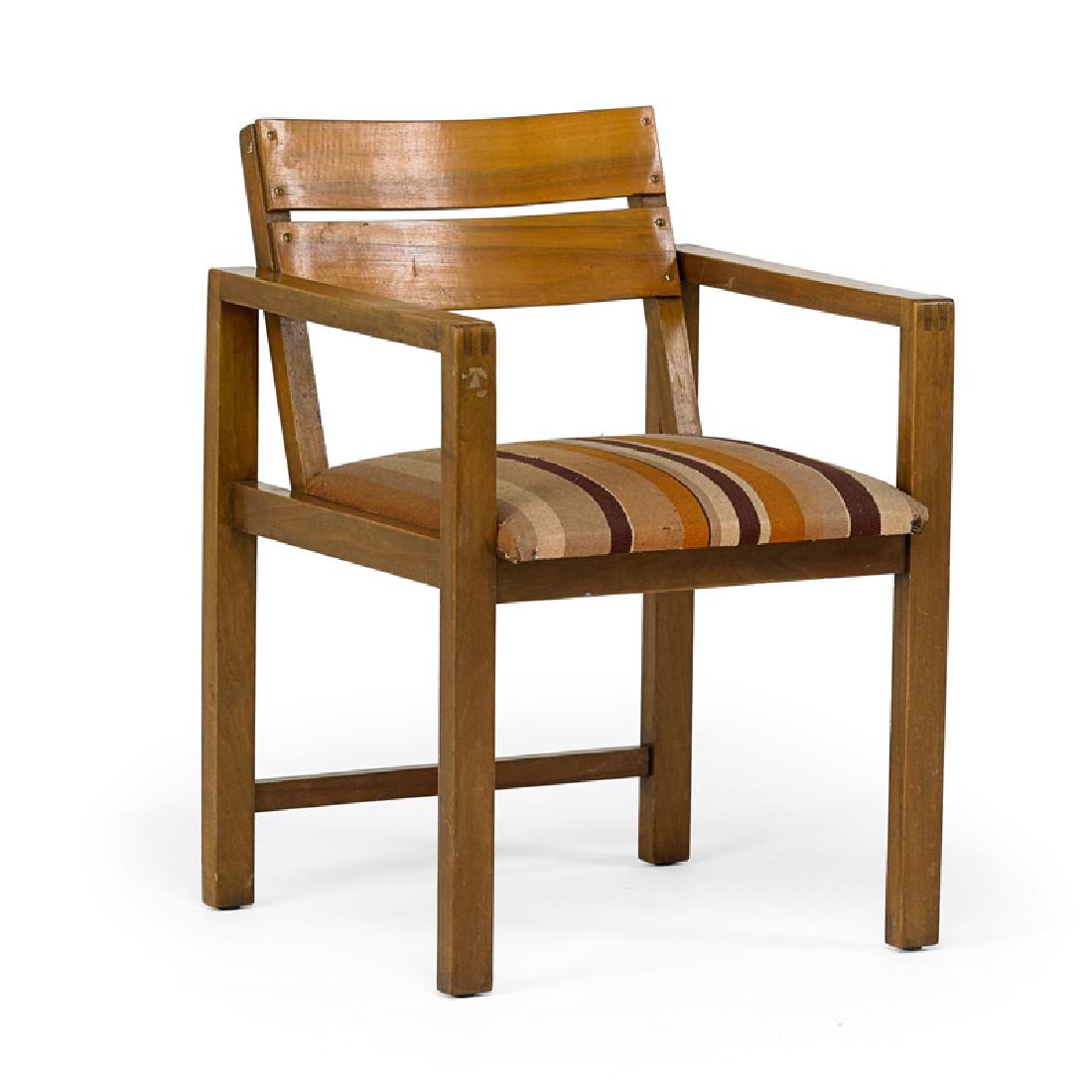ERICH DIECKMANN; CEBASO Chair (no.M42): ERICH DIECKMANN (1896 - 1944) CEBASO Chair (no. M42), Germany, 1930s Walnut, upholstery Unmarked 30 1/2" x 21 1/2" x 23" Provenance: Quittenbaum's, Germany, November 22, 1999, lot 215