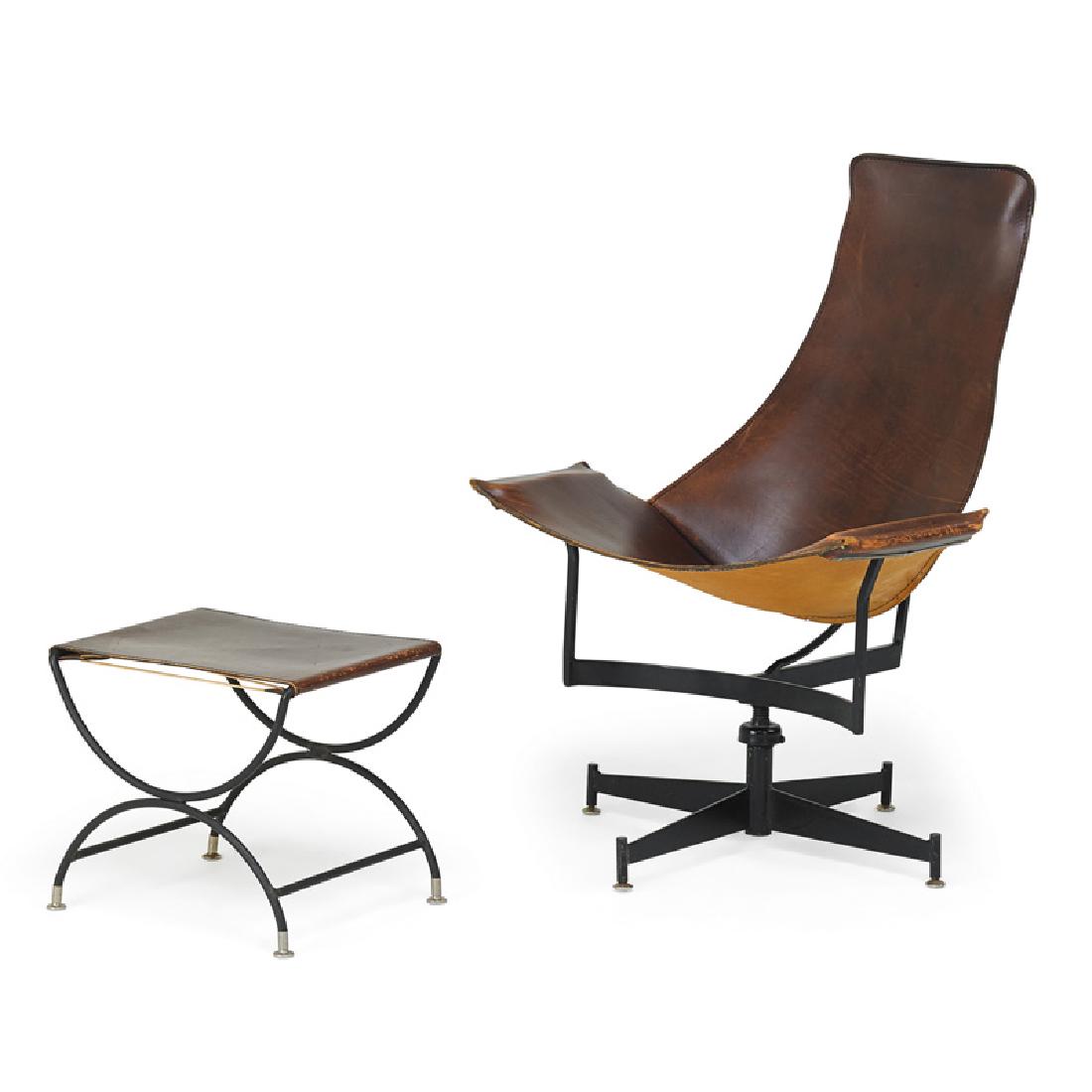WILLIAM KATAVOLOS Lounge chair and ottoman (1 of 6)