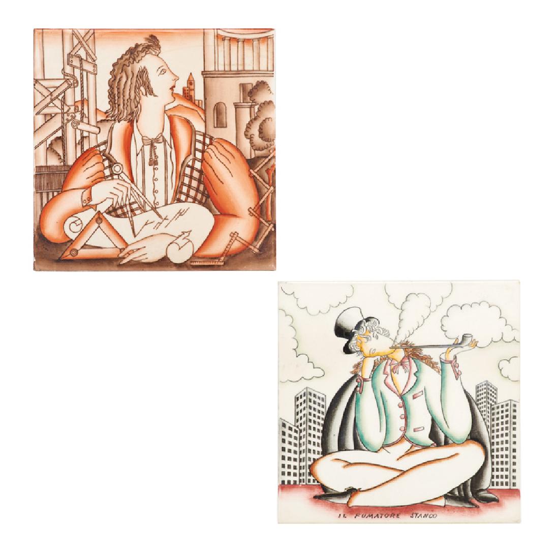 GIO PONTI; RICHARD GINORI Two tiles (1 of 1)