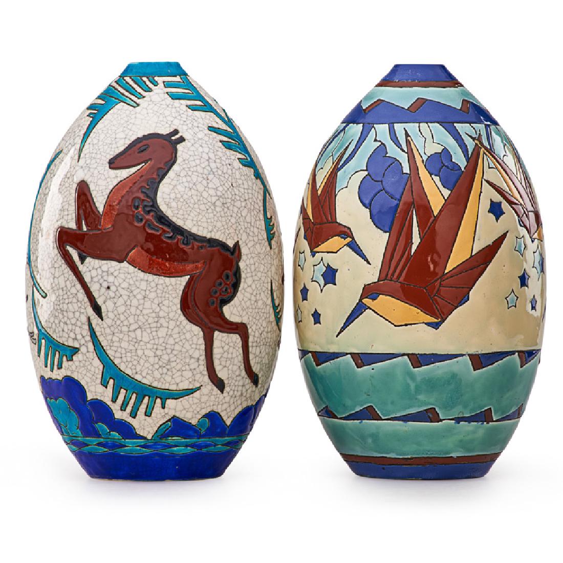 BOCH FRERES Two Keramis vases (1 of 3)