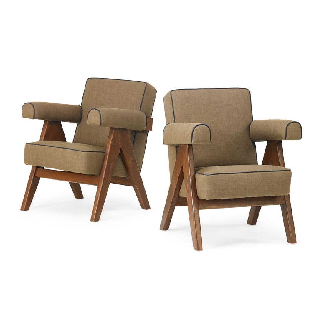 PIERRE JEANNERET Pair of lounge chairs (1 of 4)