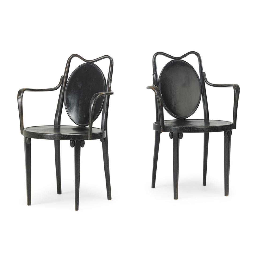 JOSEF HOFFMANN; J. & J. KOHN Pair of armchairs (1 of 5)