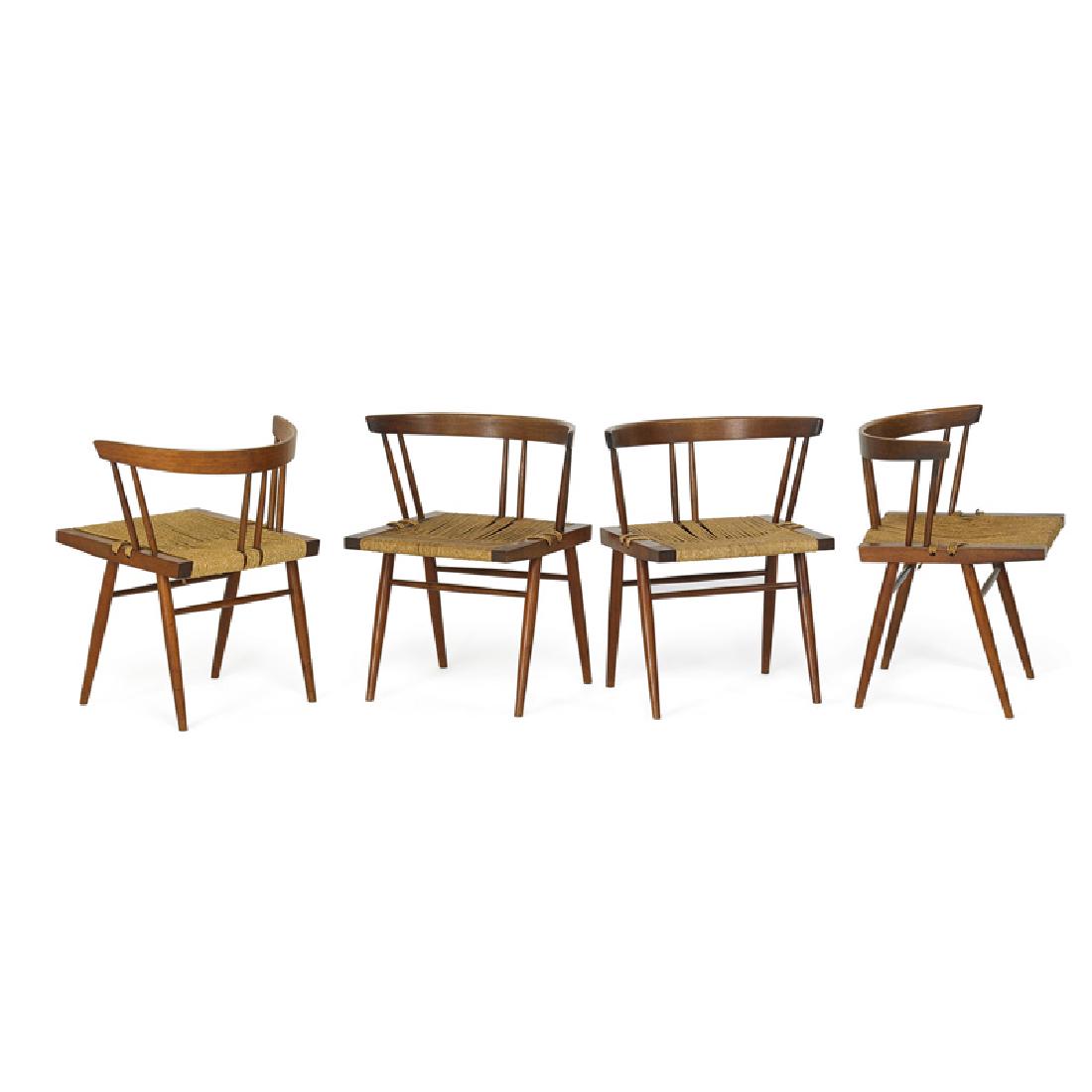 GEORGE NAKASHIMA Set of four Grass-seated chairs (1 of 3)