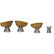 WARREN PLATNER Three armchairs and side table - 2