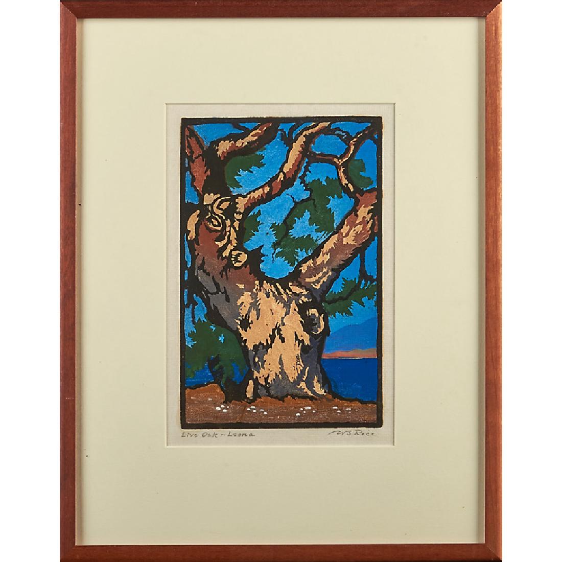 WILLIAM S. RICE Color woodblock print (1 of 1)