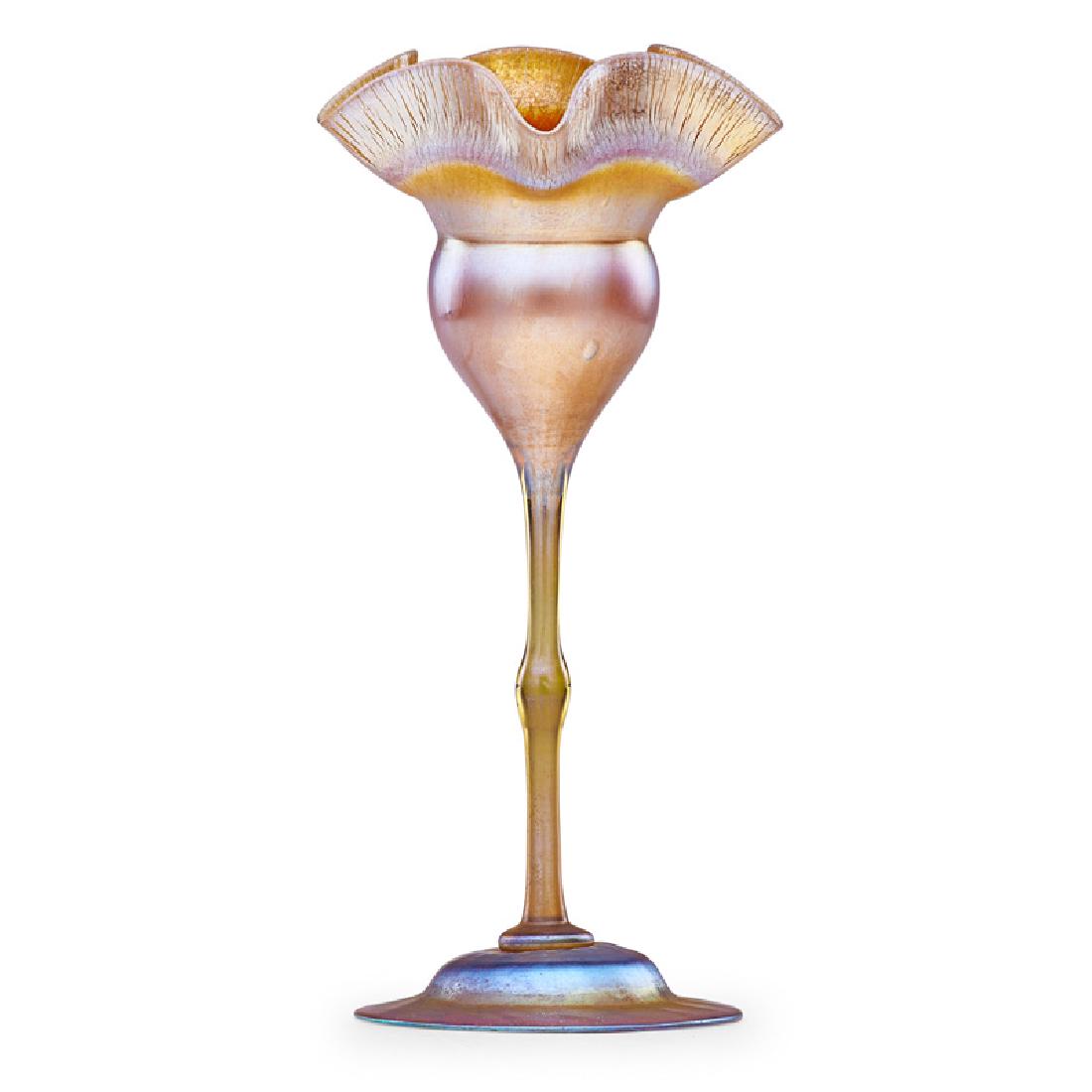TIFFANY STUDIOS Gold Favrile floriform vase (1 of 3)