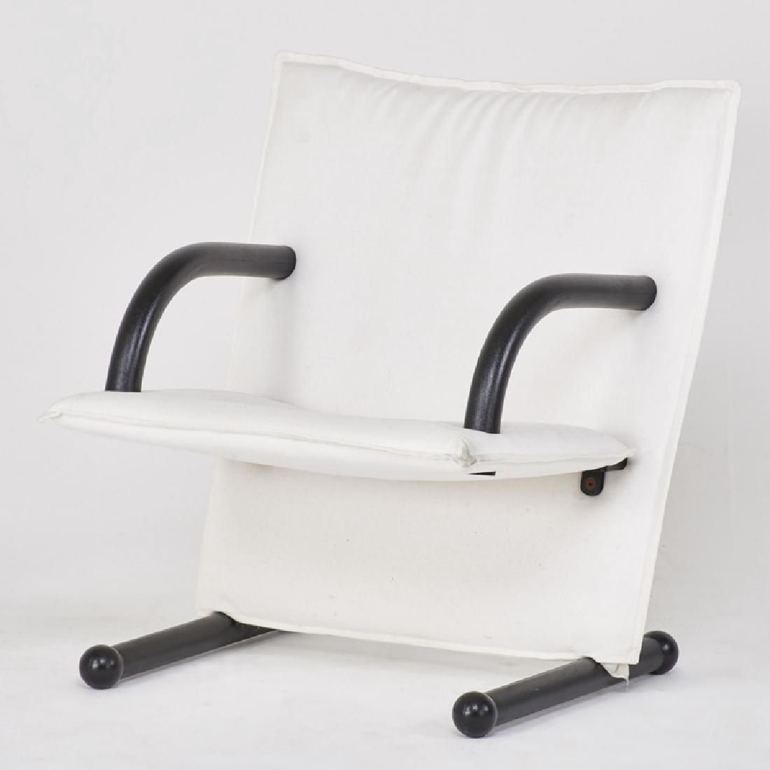 ITALIAN: Lounge chair, 1970s/80s Plastic-coated metal, upholstery Unmarked 32 1/2" x 29 1/2" x 29"
