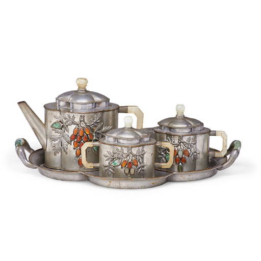 CHINESE EXPORT PEWTER TEA SET Apr 07, 2018 Rago Arts and Auction