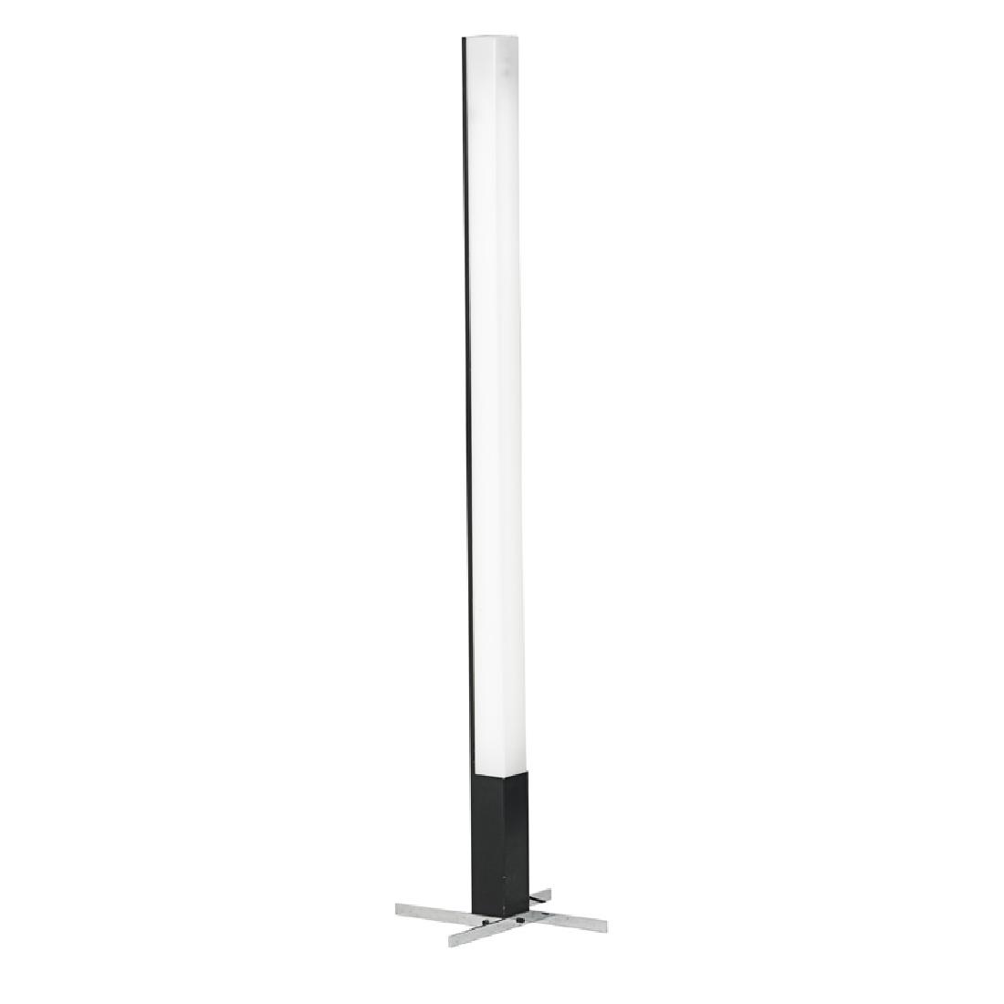 STYLE OF GEORGE KOVACS FLOOR LAMP: Aluminum, plastic, 1950s 59"