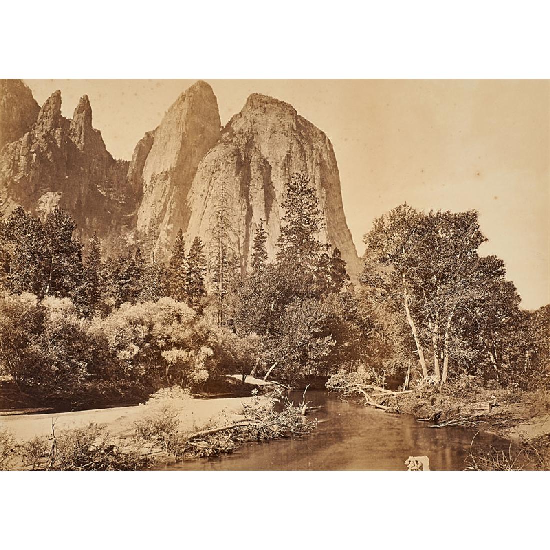 Eadweard Muybridge (British, 1830-1904): Tenaya Cañon from Union Point Valley of the Yosemite, 1872 Albumen print laid to board mounted to archival board (framed) 16 1/4" x 20 3/8" Provenance: Private Collection, New Jersey