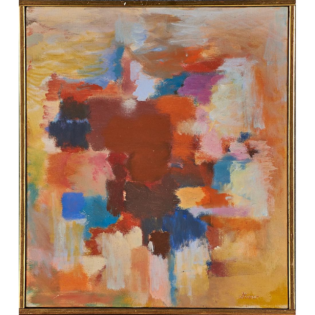 Michael Loew (American, 1907-1985): Diffused Form in Enveloping Light, 1960 Oil on canvas (framed) Signed, dated and titled 16" x 14" Provenance: Private Collection, New York
