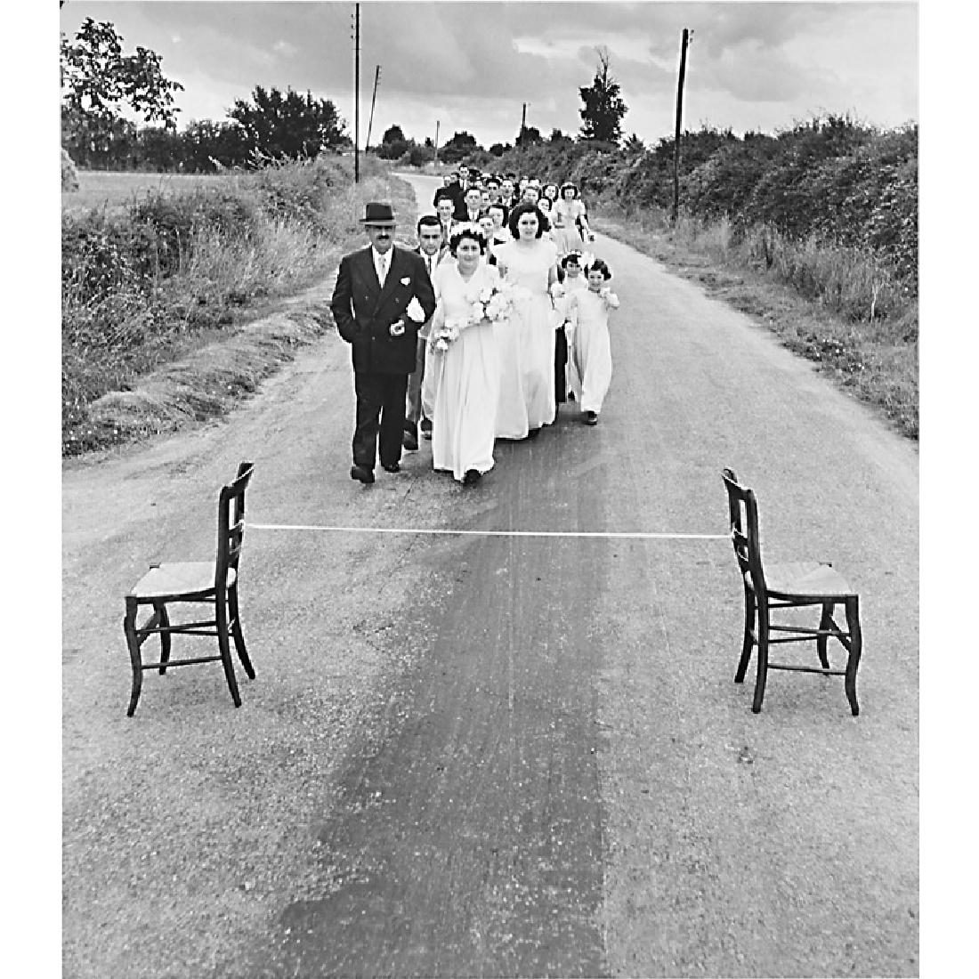 Robert Doisneau (French, 1912-1994): Le Ruban de la Mariee, 1951 Gelatin silver print (framed, printed later) Signed 11 1/4" x 9 7/8" (image) 12 1/8" x 10 5/8" (sight) Provenance: Hyperion Press Ltd., New York Private Collection