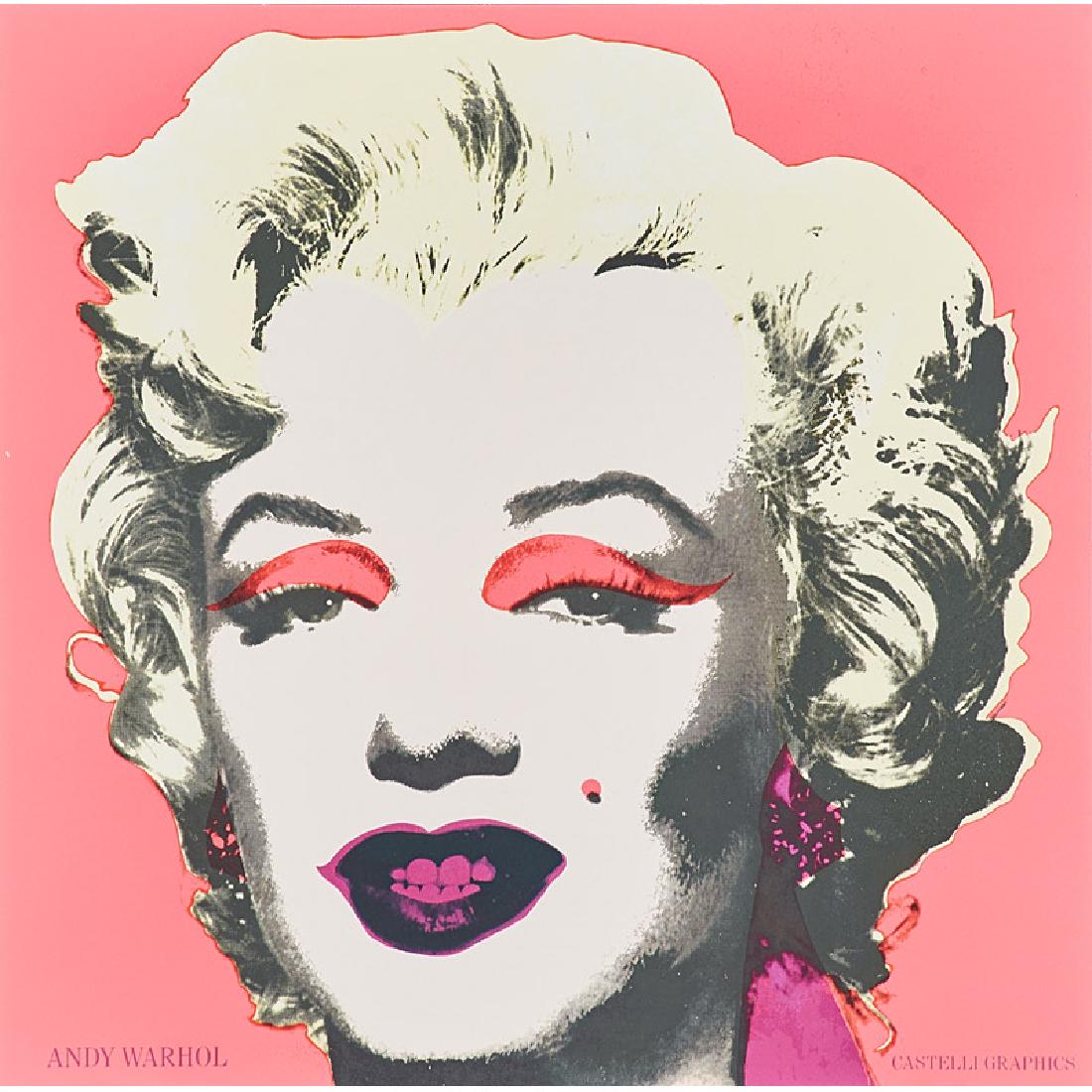 Andy Warhol (American, 1928-1987): Two Marilyn Invitations (Castelli Gallery), 1981 Offset lithographs in colors 12" x 12" (sheet, each) Printer: Colour Editions, Inc. Publisher: Castelli Graphics, New York Provenance: Private Collecti