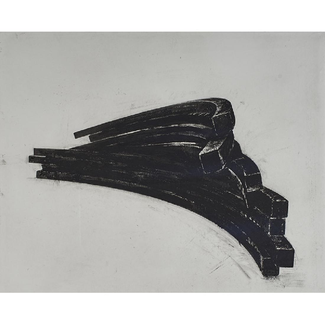 Bernar Venet (French, b. 1941): Effondrement: Arcs IV, 2013 Polymer gravure, etching and photo-etching with wiping (framed) Signed and numbered A.P. 4/10 29 3/8" x 38 1/8" (plate) 39" x 45" (sheet) Provenance: Private Collection, Ne