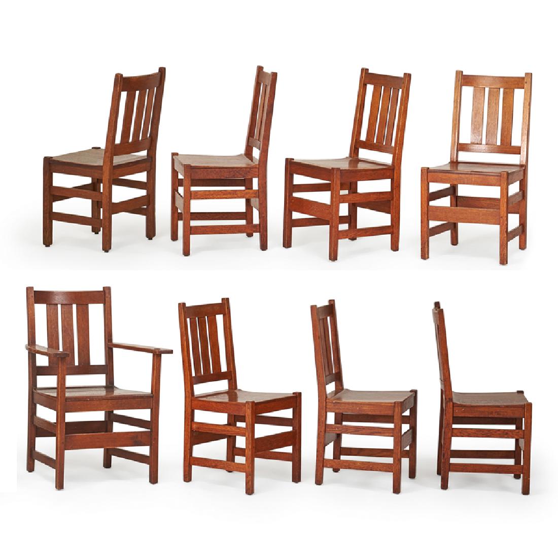 L. & J.G. STICKLEY Set of eight dining chairs (1 of 7)