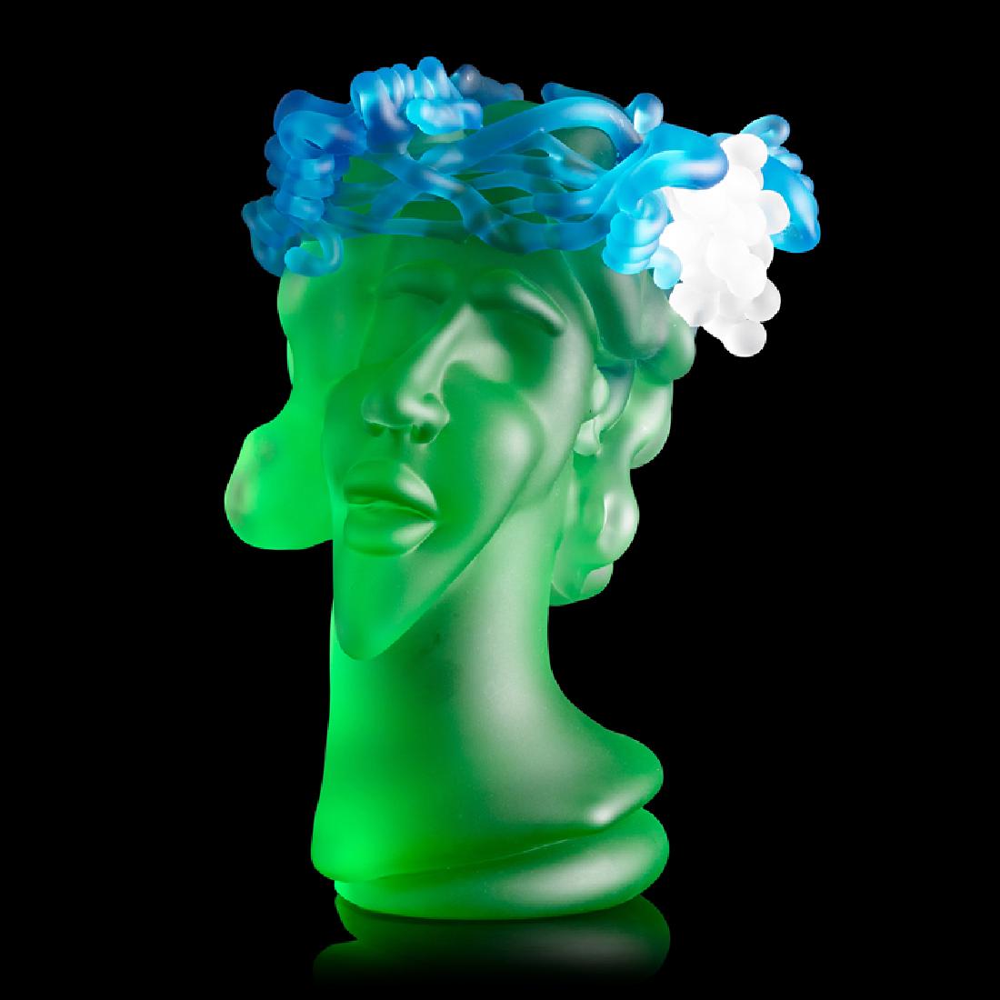 RICHARD JOLLEY Glass sculpture w/ grapes (1 of 3)