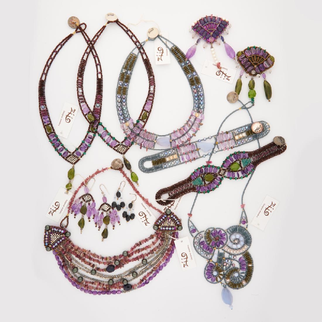 COLLECTION OF ZIIO BEADED GLASS OR GEMSTONE JEWELRY (1 of 1)