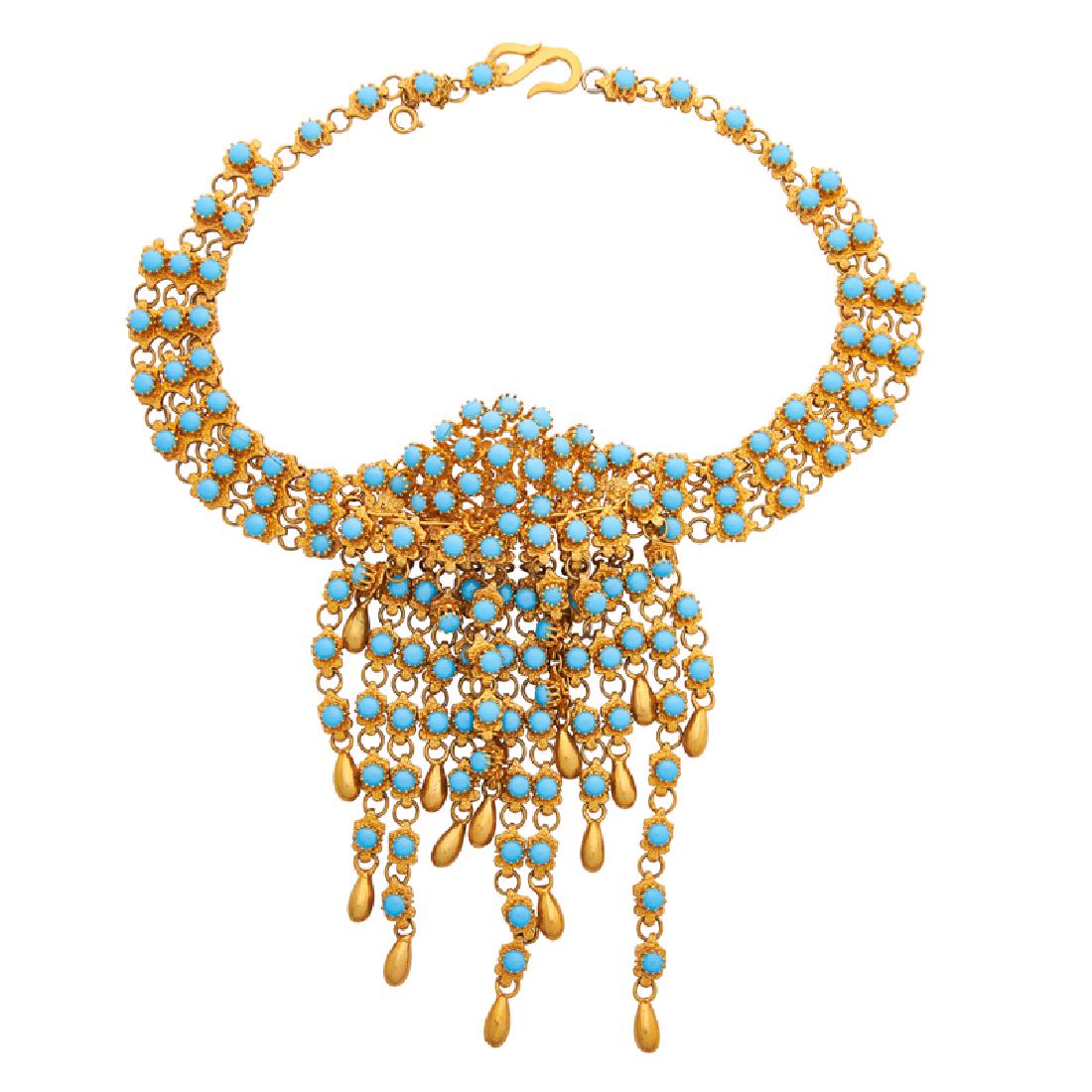 CHRISTIAN DIOR EGYPTIAN REVIVAL COSTUME COLLAR NECKLACE (1 of 1)