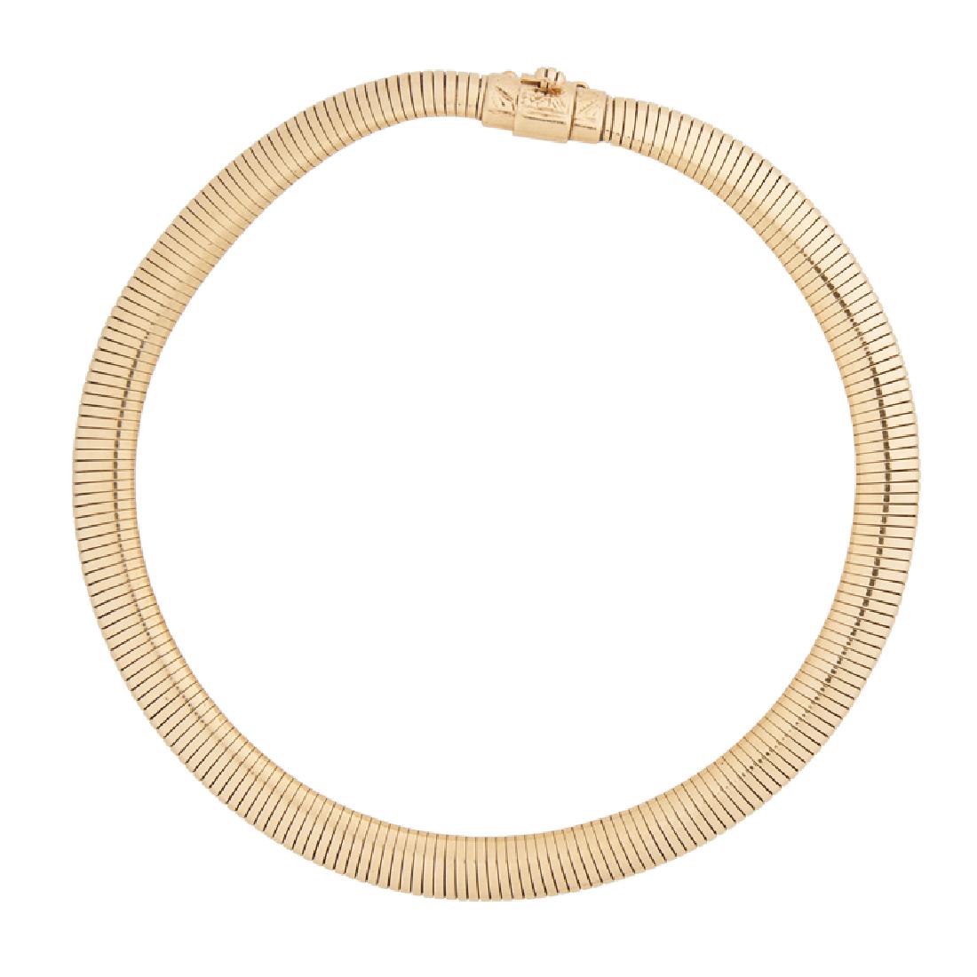 RETRO YELLOW GOLD COLLAR NECKLACE (1 of 1)