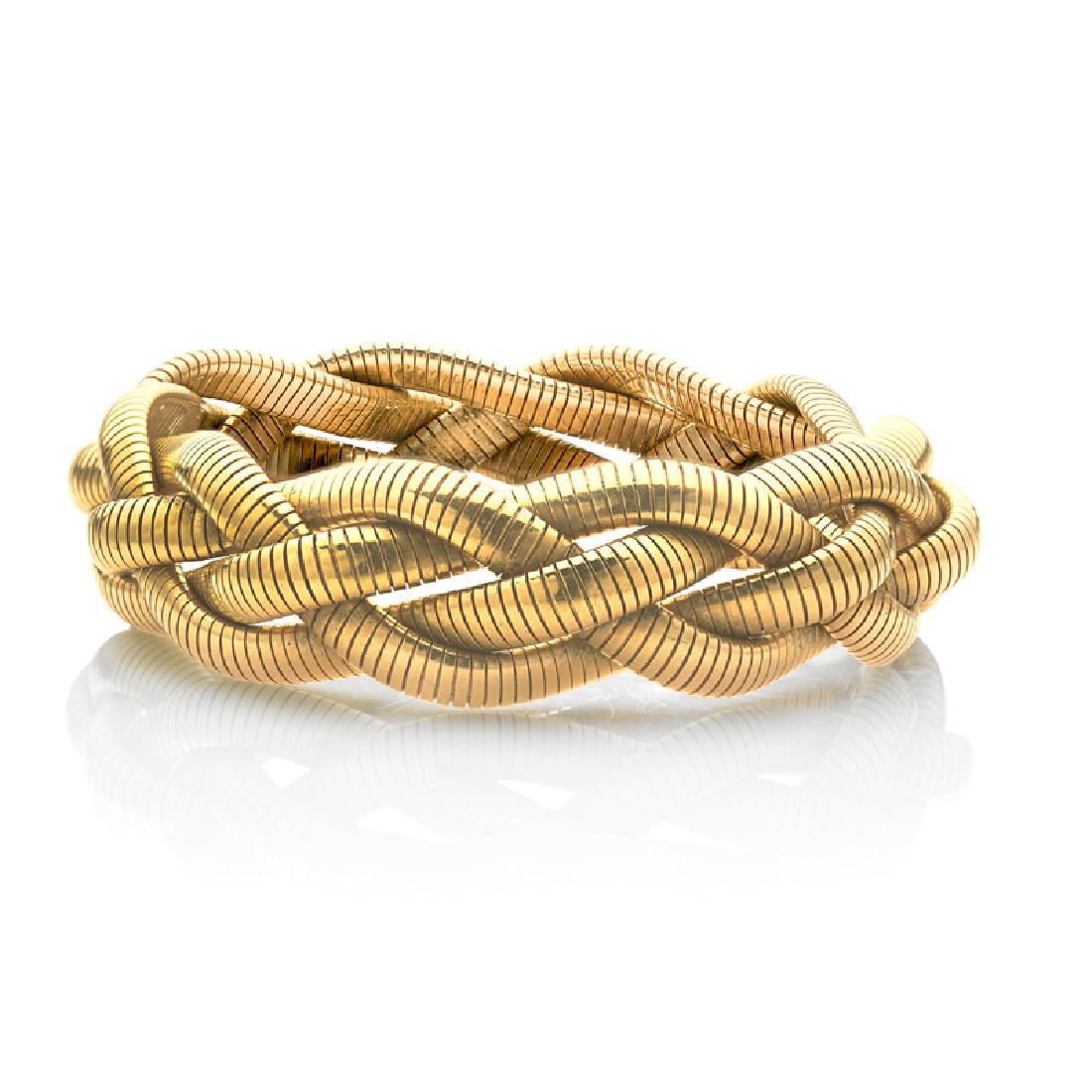 RETRO FORSTNER YELLOW GOLD BRACELET (1 of 1)