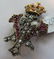 VICTORIAN DIAMOND GEM SET ENAMELED GOLD MONOGRAM BROOCH - 4