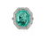 ART DECO EMERALD, DIAMOND & PLATINUM RING