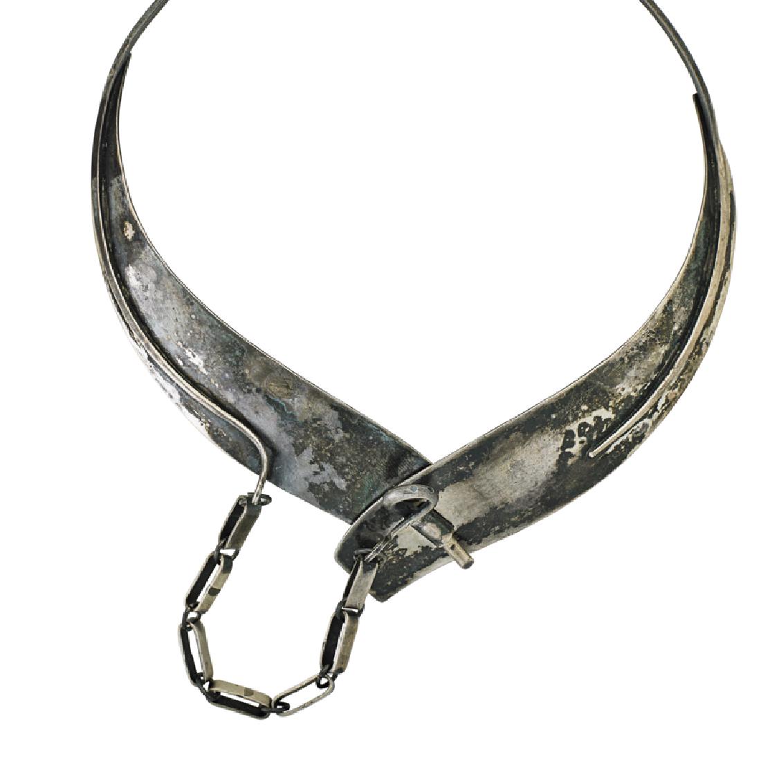 PAUL LOBEL PATINATED STERLING COLLAR NECKLACE (1 of 1)