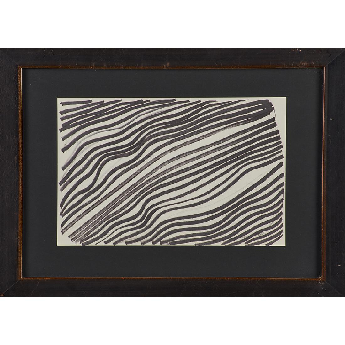 EMLEN ETTING (American, 1905-1992): Two abstract marker drawings to verso of programs from the Alliance Française de Philadelphie (framed separately) Both signed 8 1/2" x 11" (sheet, each)