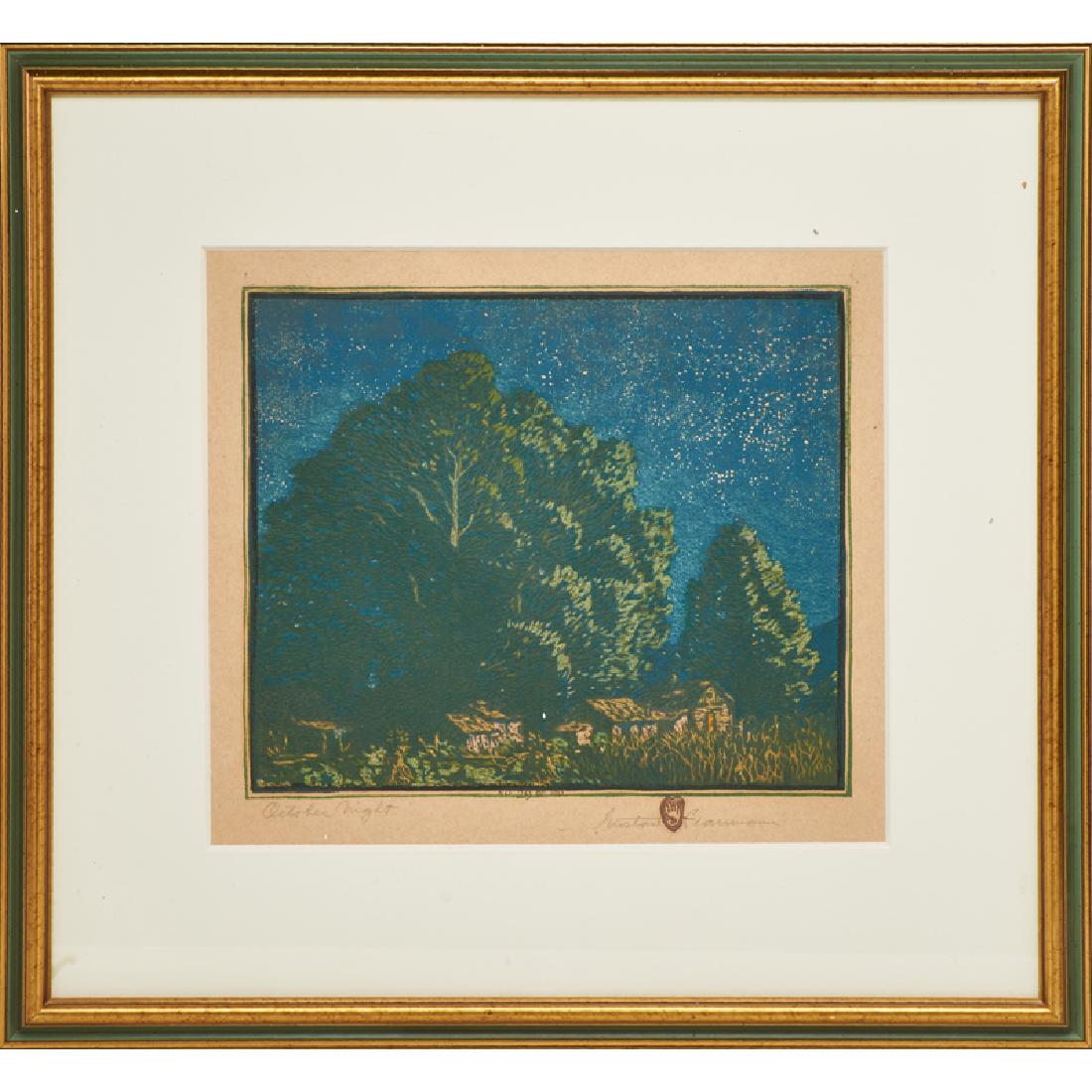 GUSTAVE BAUMANN Color woodblock print