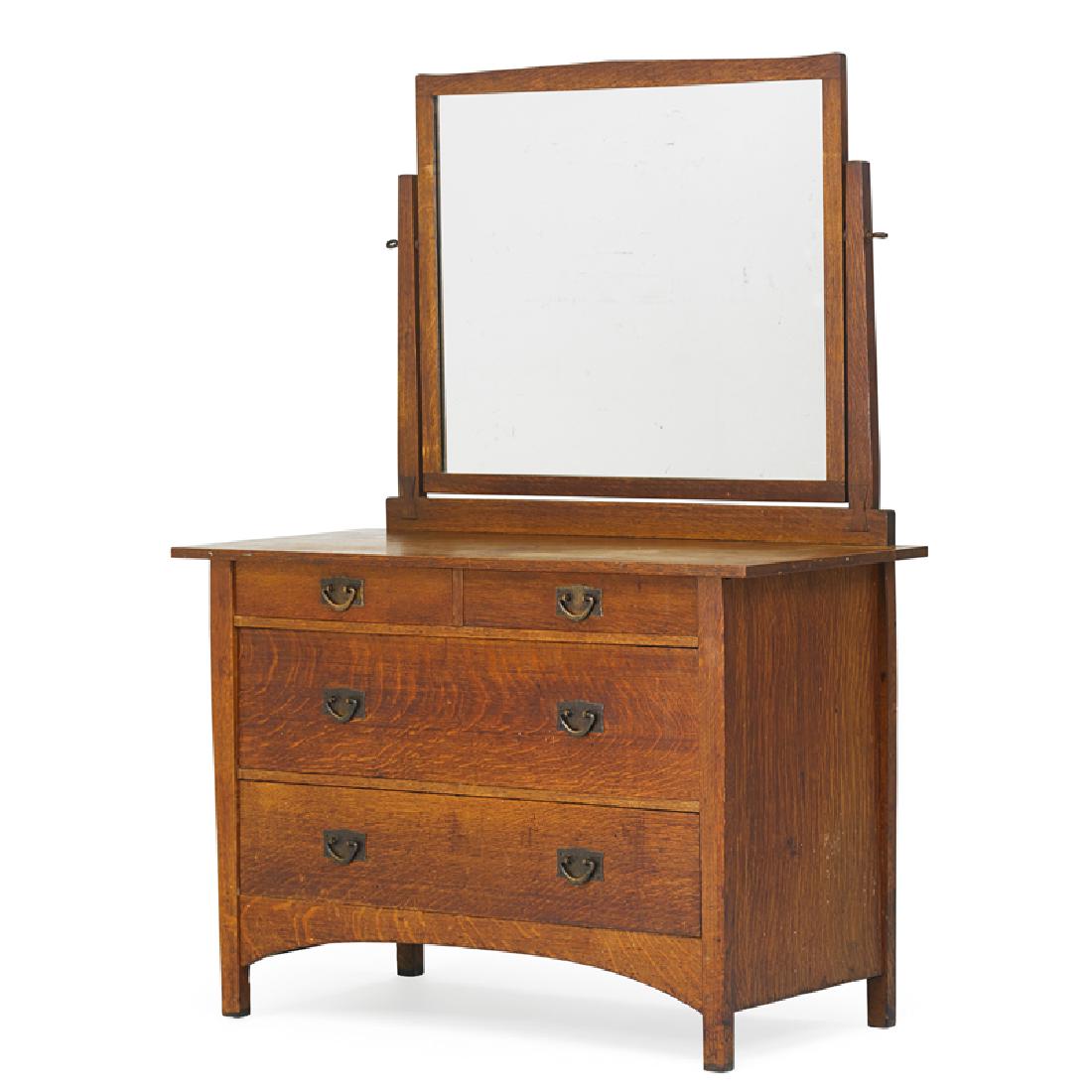 GUSTAV STICKLEY Dresser with mirror (1 of 4)