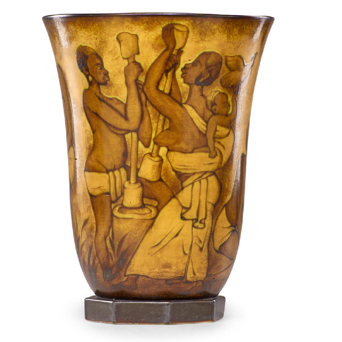 C. CATTEAU; BOCH FRERES Large vase (1 of 3)