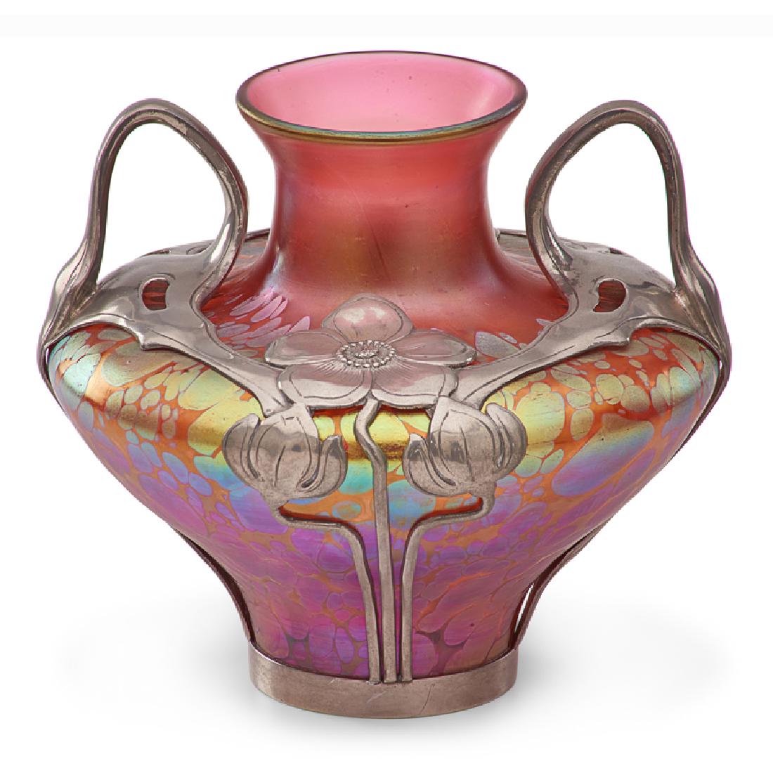 LOETZ Medici vase w/ pewter overlay (1 of 3)