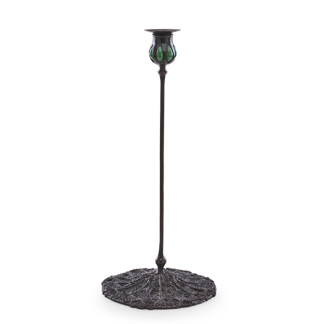 TIFFANY STUDIOS Queen Anne's Lace candlestick (1 of 2)