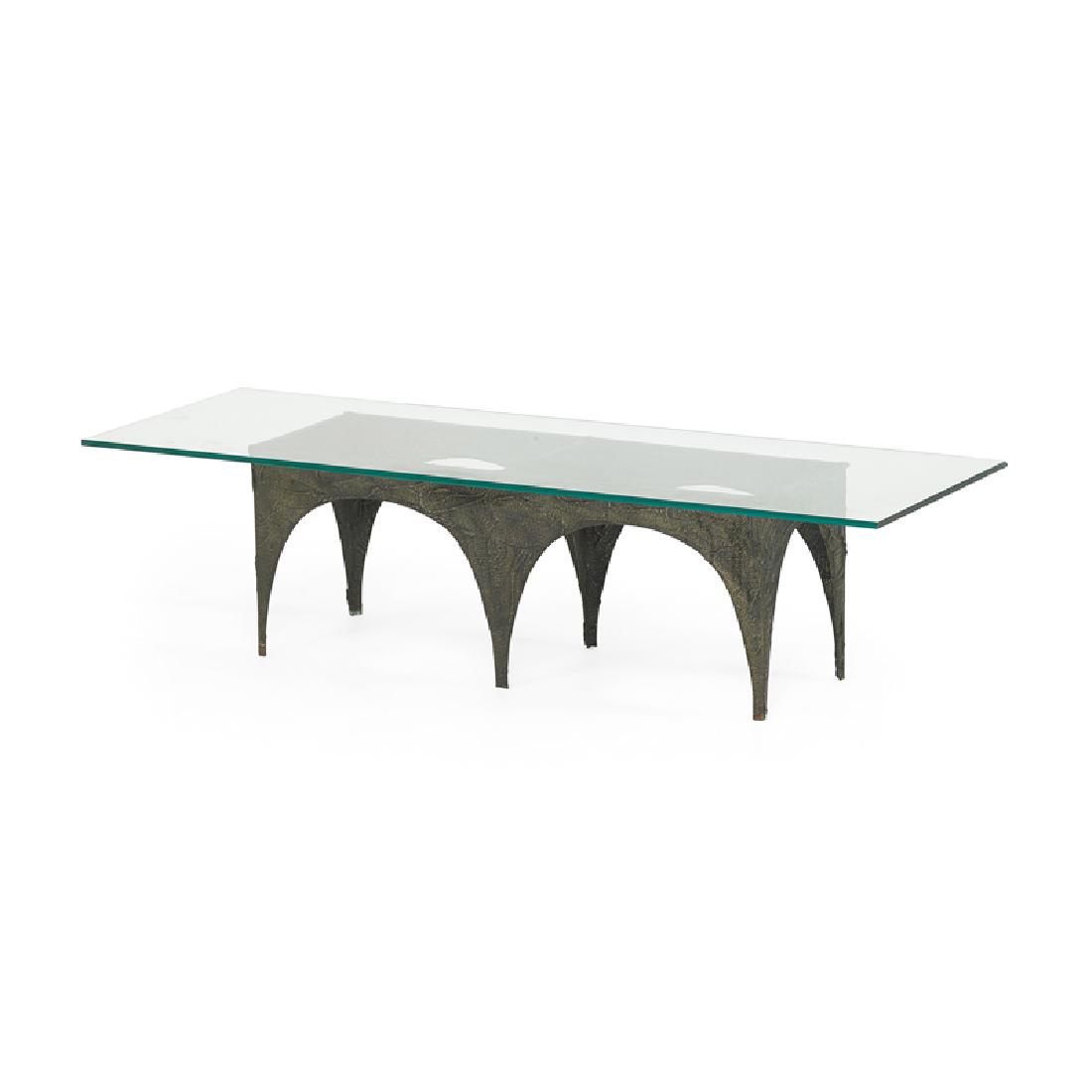 PAUL EVANS Sculptured Metal coffee table (1 of 5)