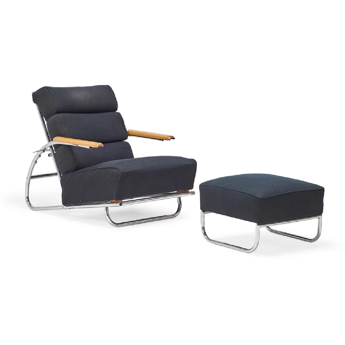 GILBERT ROHDE Armchair and ottoman (1 of 6)