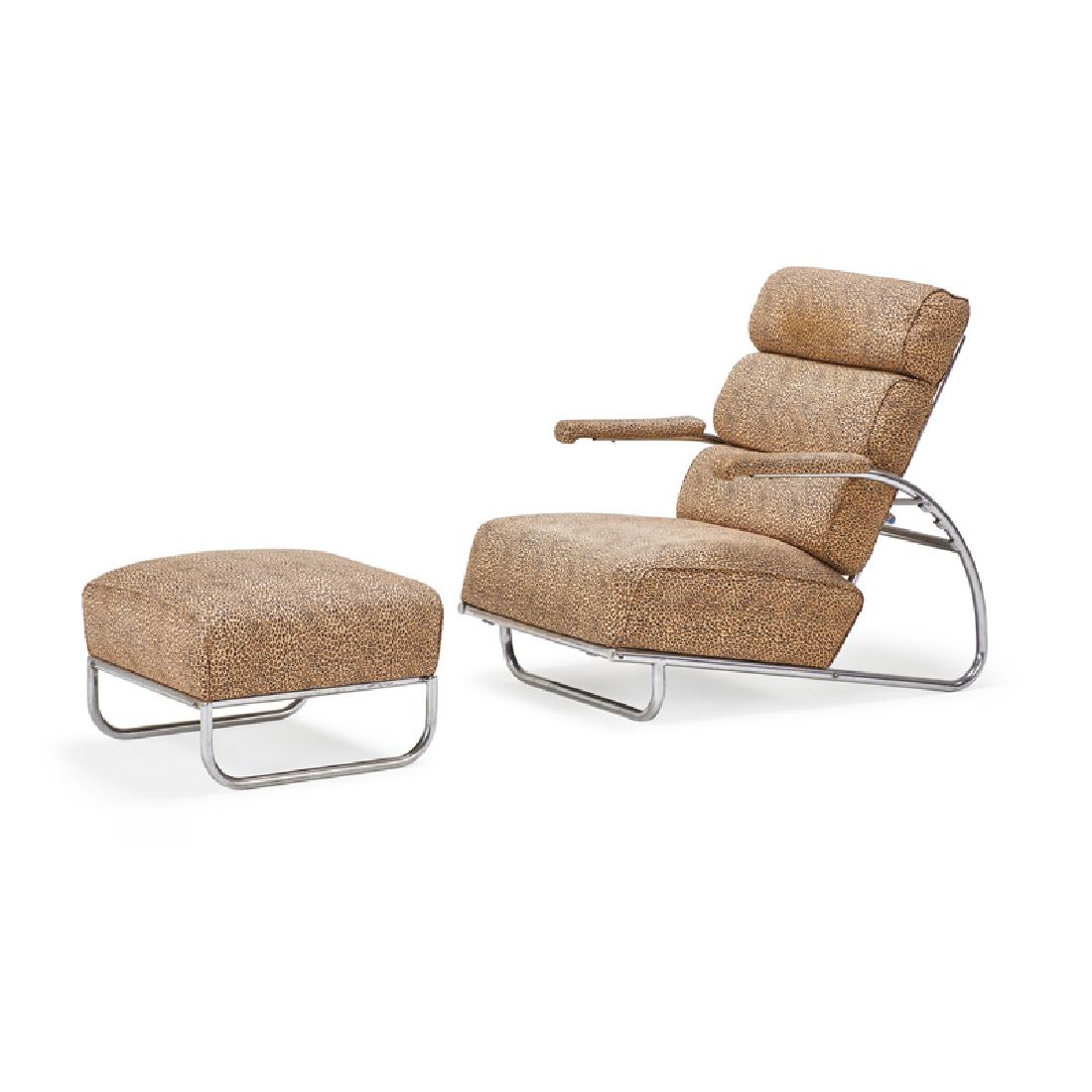 GILBERT ROHDE Lounge chair and ottoman (1 of 6)