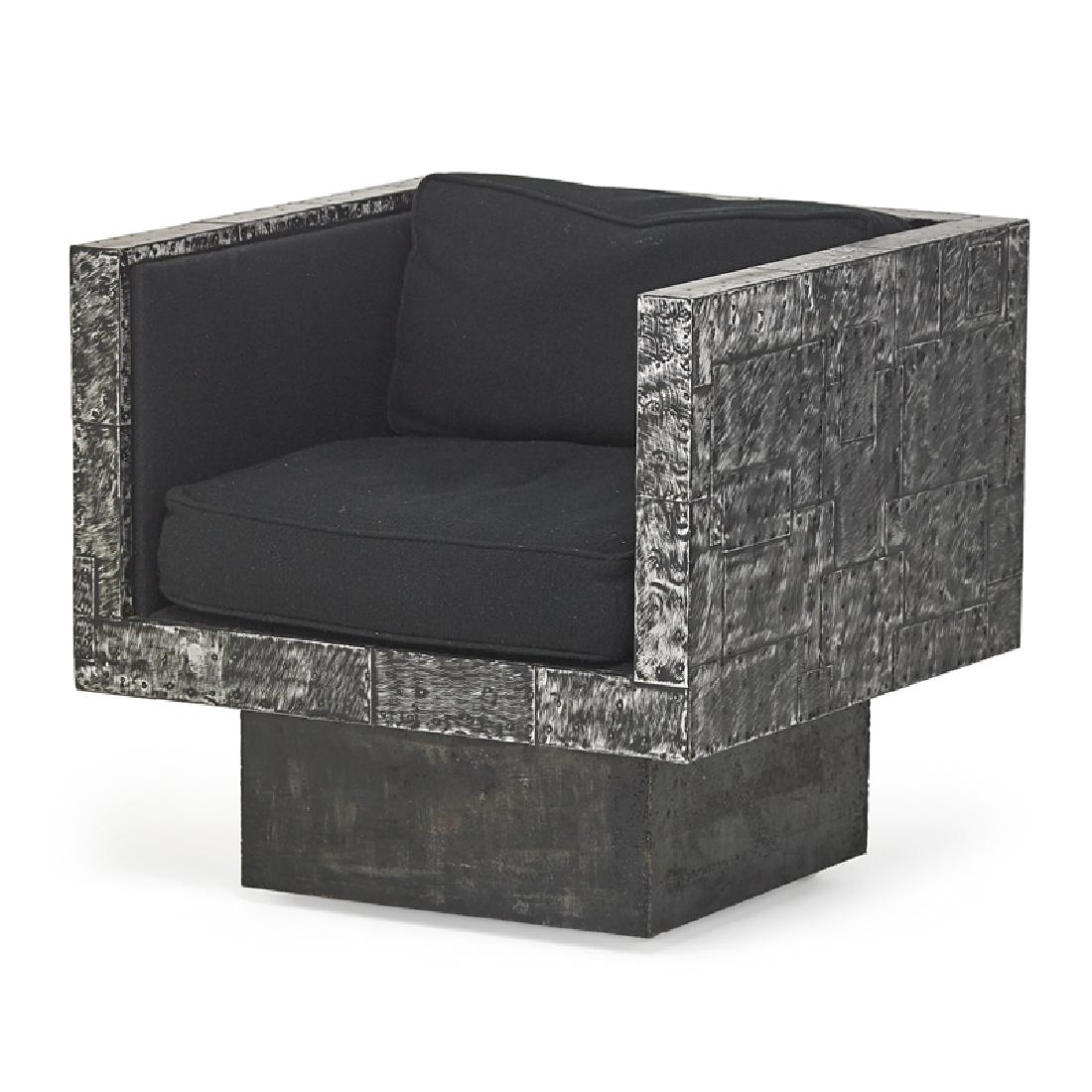 PAUL EVANS Rare swiveling Argente lounge chair (1 of 6)