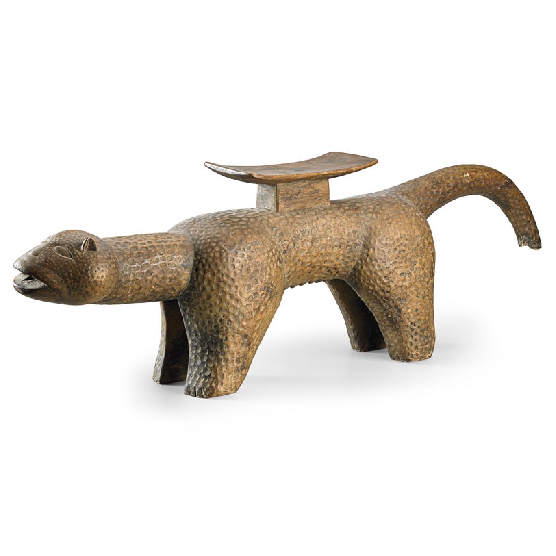 BAULE, LEOPARD STOOL (ULIMBI BIA), IVORY COAST (1 of 3)