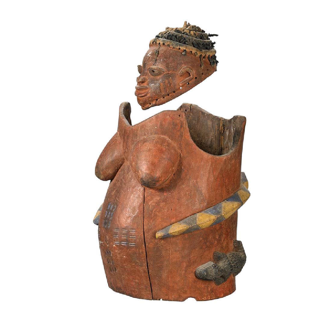 YORUBA, GELEDE FEMALE FACE AND BODY MASK, NIGERIA (1 of 5)