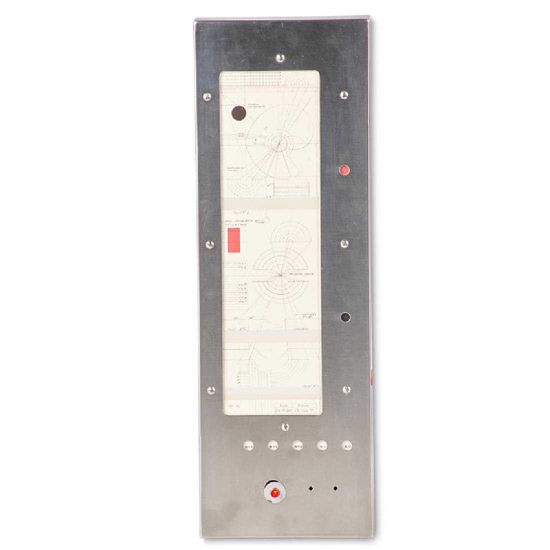 Thomas Chimes (American, 1921-2009): Untitled; Mixed media; Signed; 21" x 7" x 2"; Provenance: Private Collection, Philadelphia