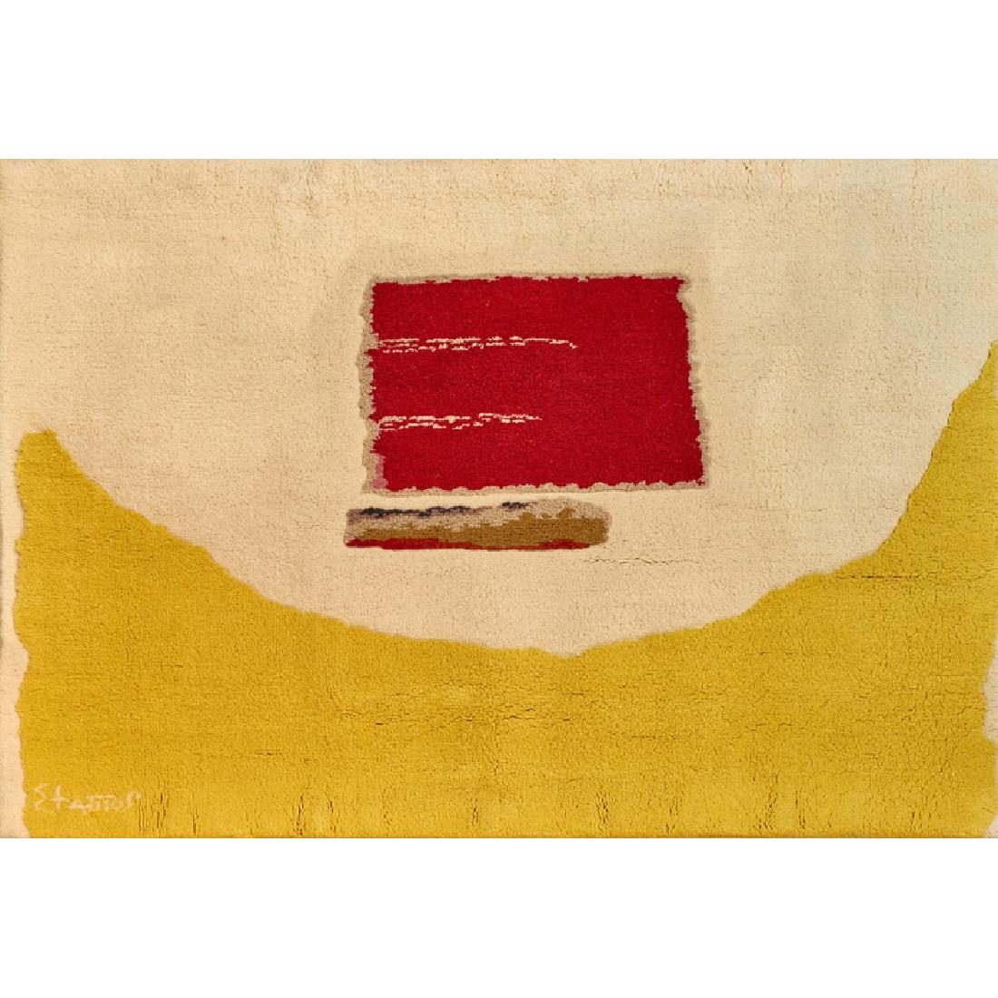 Theodoros Stamos (American/Greek, 1922-1997): Abstract in Yellow, White, Red; Wool tapestry; 47" x 63"; Provenance: Private Collection, Connecticut