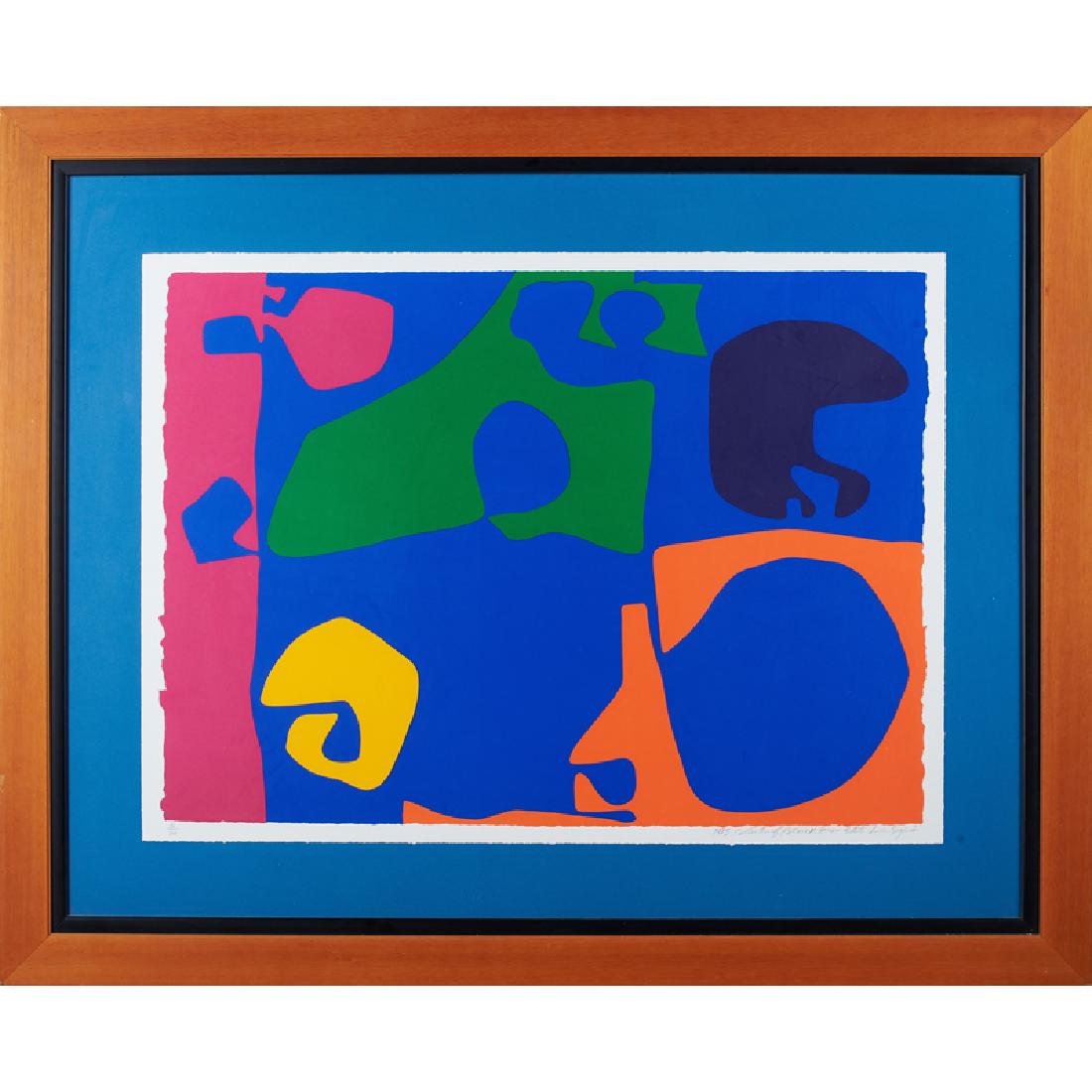 Patrick Heron (British, 1920-1999): Plate 14 from January, 1973, 1973; Screenprint in colors (framed); Estate signed, dated and numbered 6/100; 29 3/4" x 40 1/2" (sheet); Provenance: The Estate of Patrick Heron, London, England