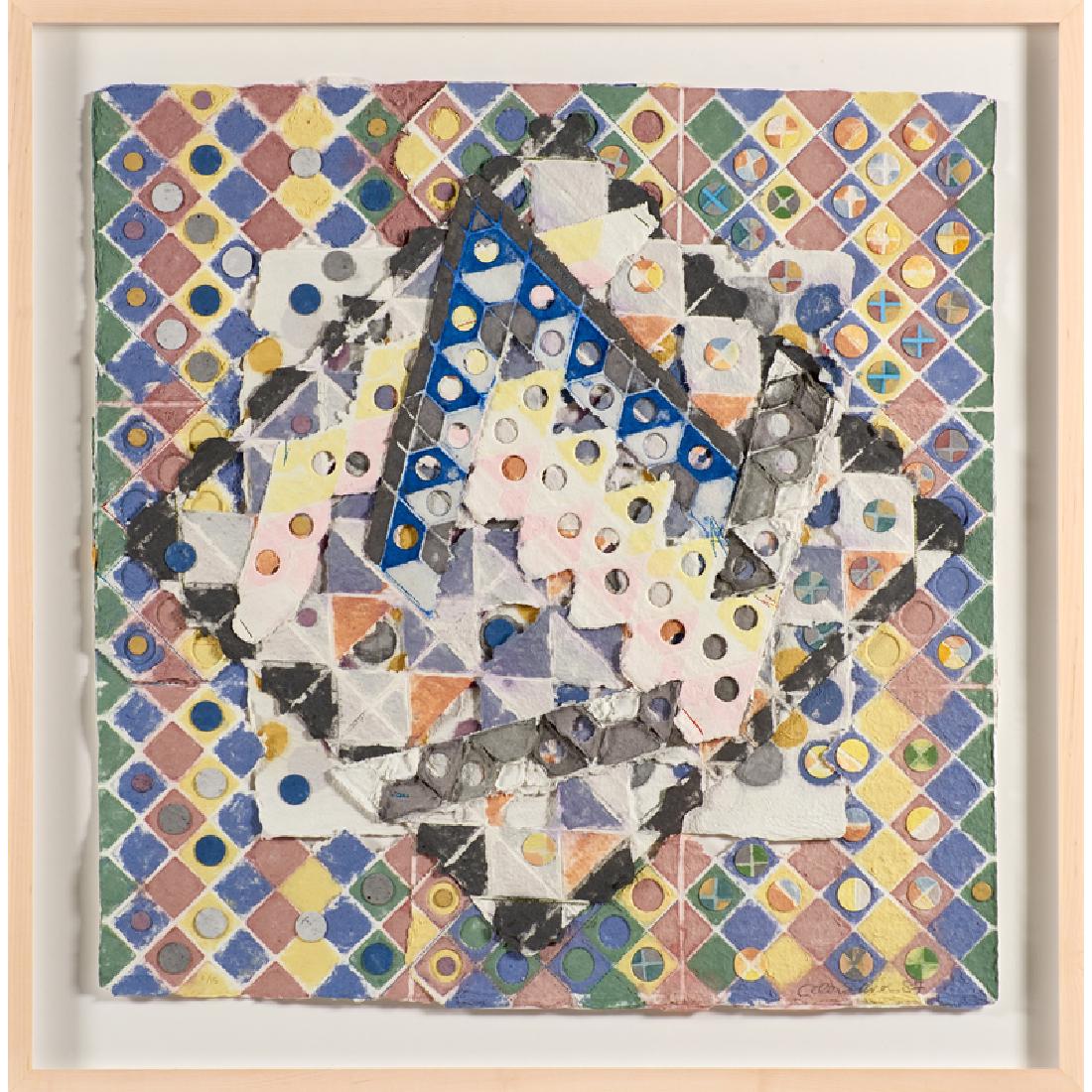 Alan Shields (American, 1944-2005): Untitled, 1987; Screenprint in colors on handmade paper (framed); Signed, dated and numbered 2/15; 28" x 27 1/2" (sheet); Provenance: Private Collection, New Jersey