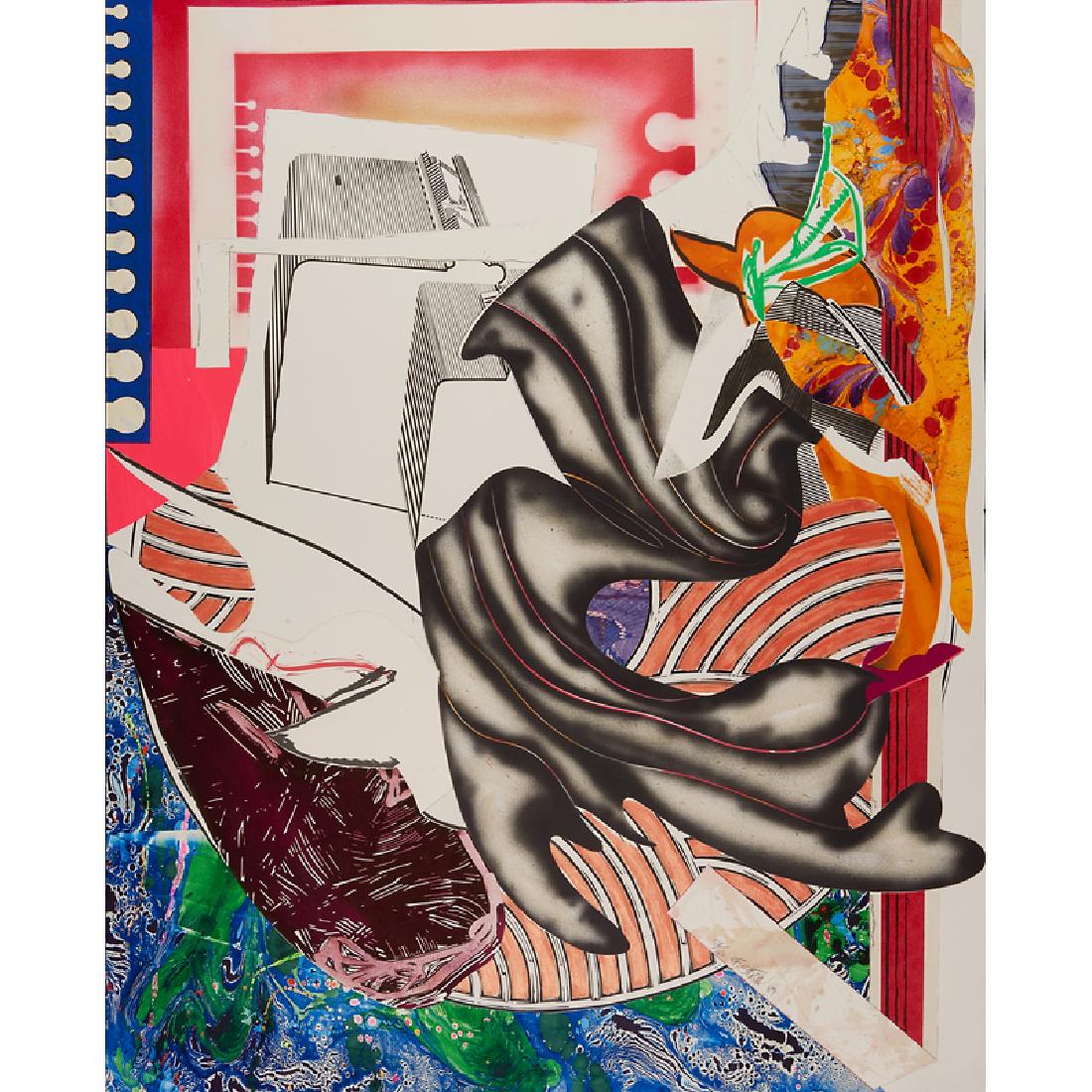 Frank Stella (American, b. 1936): Moby Dick, from Waves II, 1989; Silkscreen, lithograph and linocut printed in colors with hand-coloring and collage on T.H. Saunders and Somerset paper; Signed, dated and numbered 58/60; 67 1/4" x 54"