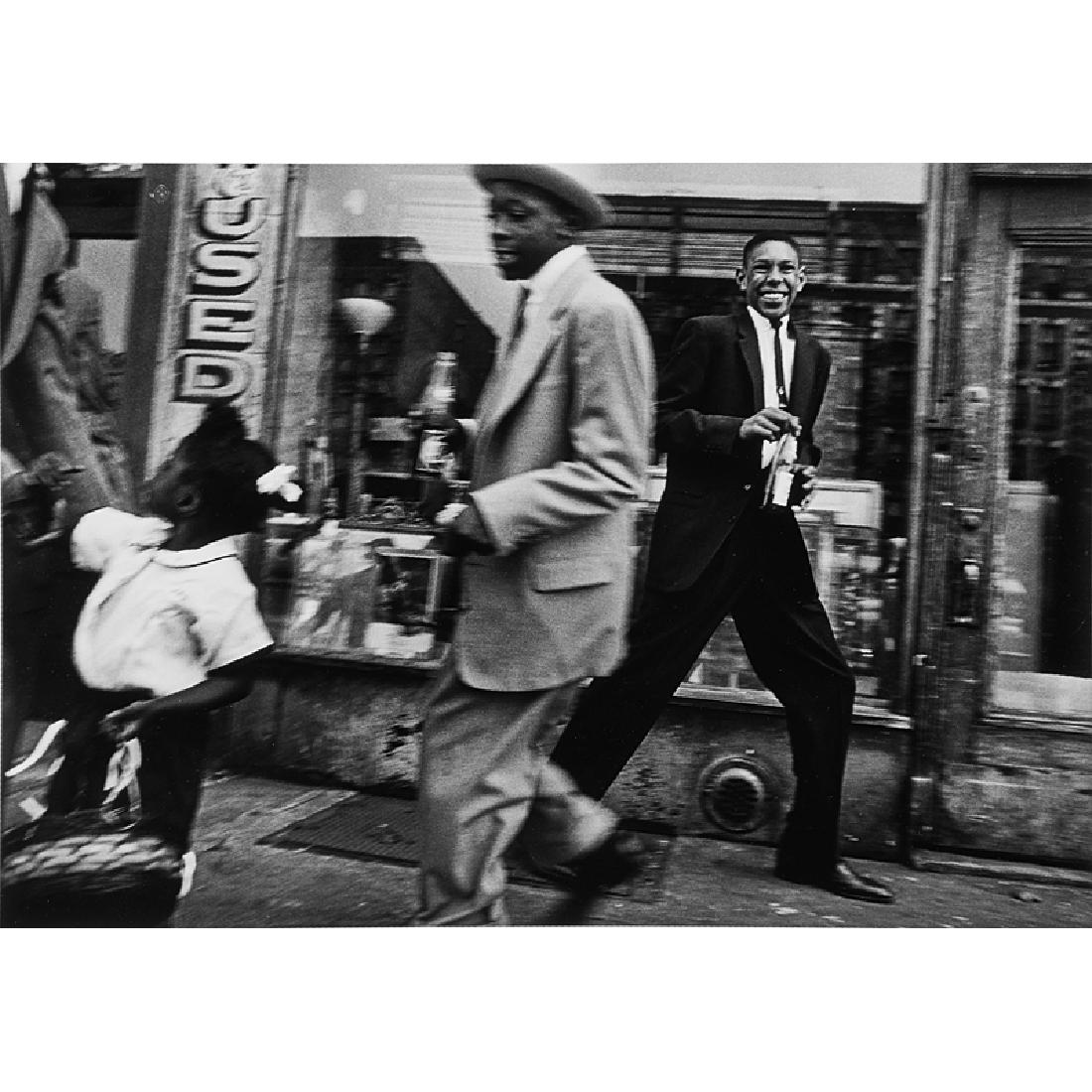 William Klein (American, b. 1928): Moves and Pepsi, Harlem, New York, 1955; Gelatin silver print; Signed, dated and titled; 12 1/2" x 17 7/8" (image); 15 7/8" x 19 7/8" (sheet); Provenance: Collection of Joshua P. Smith