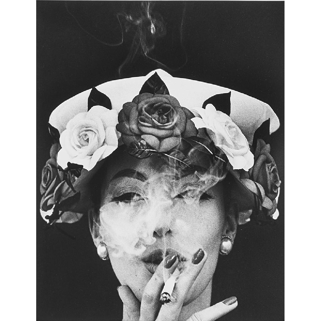 William Klein (American, b. 1928): Hat and 5 Roses, Paris (Vogue), 1956; Gelatin silver print (printed 1994); Signed, dated and titled; 19 7/8" x 15 7/8"; Provenance: Collection of Joshua P. Smith